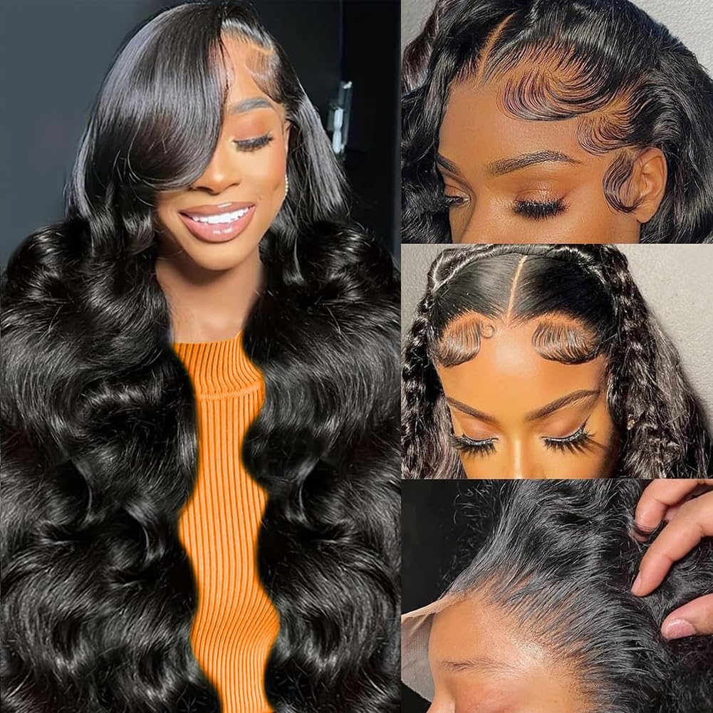 46 Inch Prebleached Preplucked - Hd Lace Frontal Wig Human Hair Pre Plucked 评论和价格