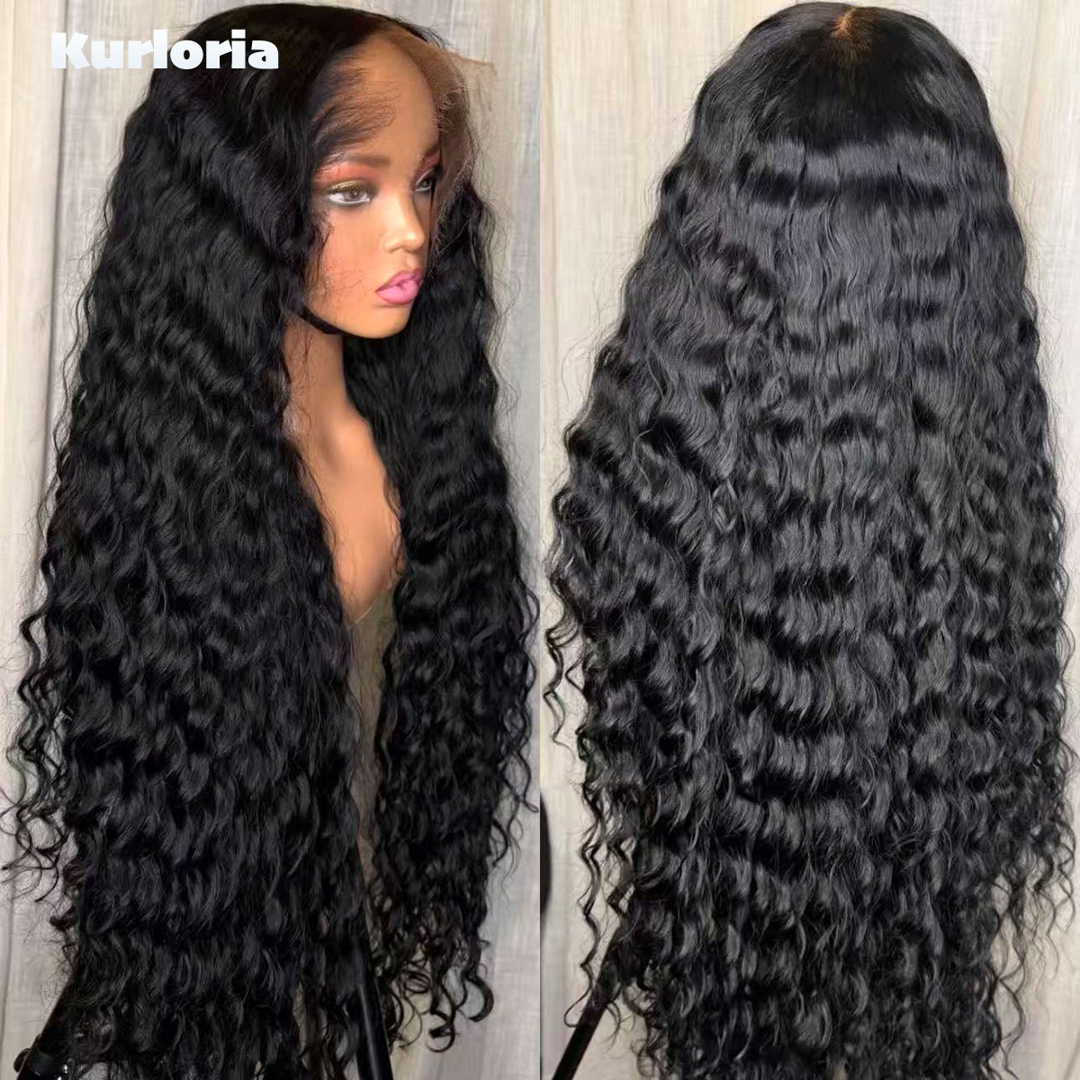 500 Density Deep Wave Natural  - Glueless Wear And Go Human Hair Wig 评论和价格