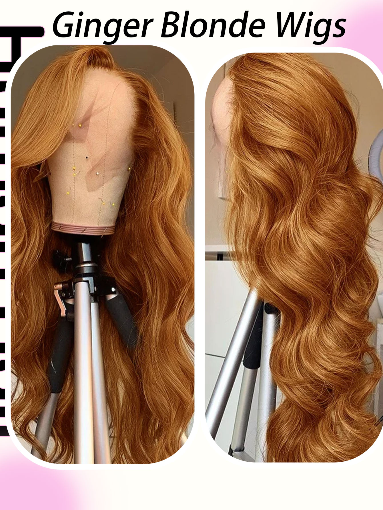 Ginger Blonde 13X6 Lace Front  - 613 Blonde Body Wave Lace Front Wig 评论和价格