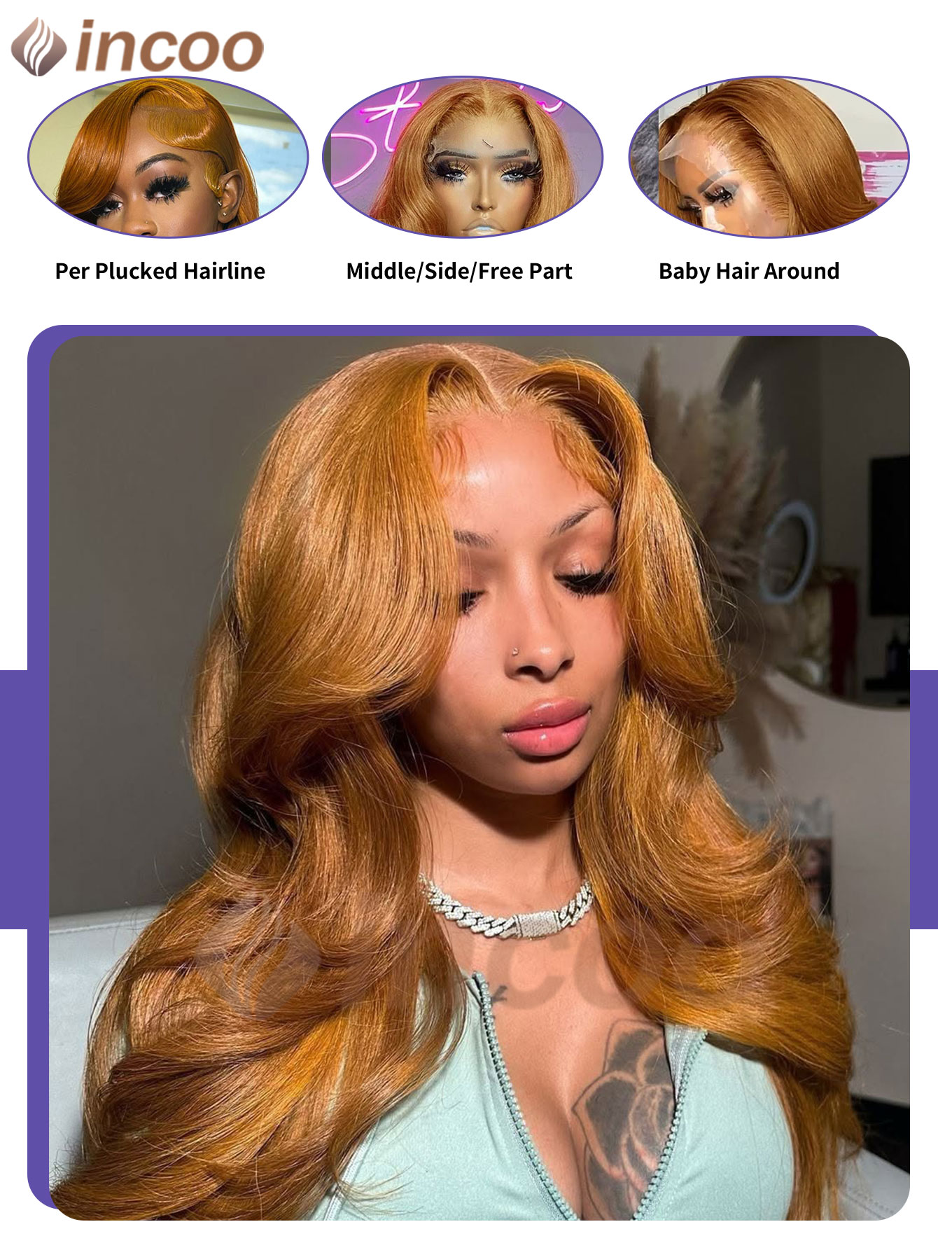 Ginger Blonde 13X6 Lace Front  - 613 Blonde Body Wave Lace Front Wig 评论和价格