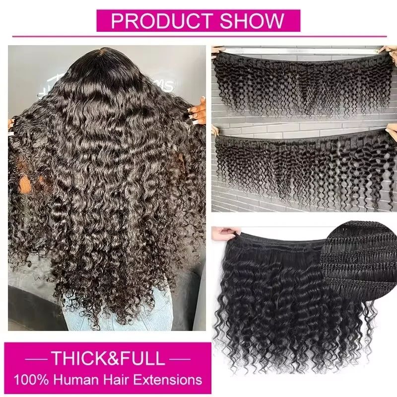 100% Brazilian Virgin Human Ha - Deep Wave 3 Bundles With Closure 评论和价格