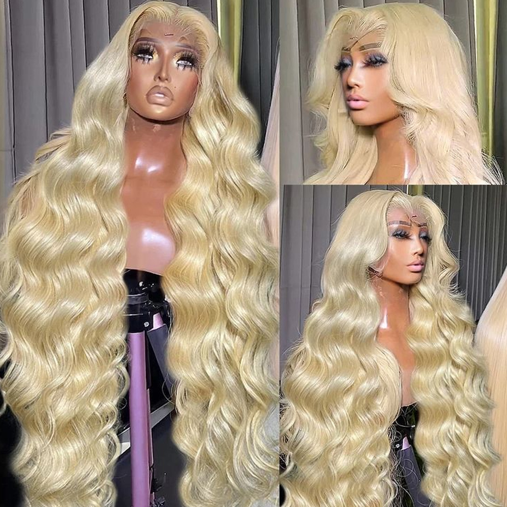 30 40 Inch 613 Honey Blonde Wi - 613 Blonde Body Wave Lace Front Wig 评论和价格