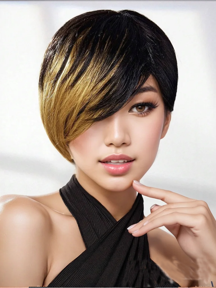 Short Pixie Cut Wig Straight O - Short Pixie Cut Wig Human Hair Cheap 评论和价格