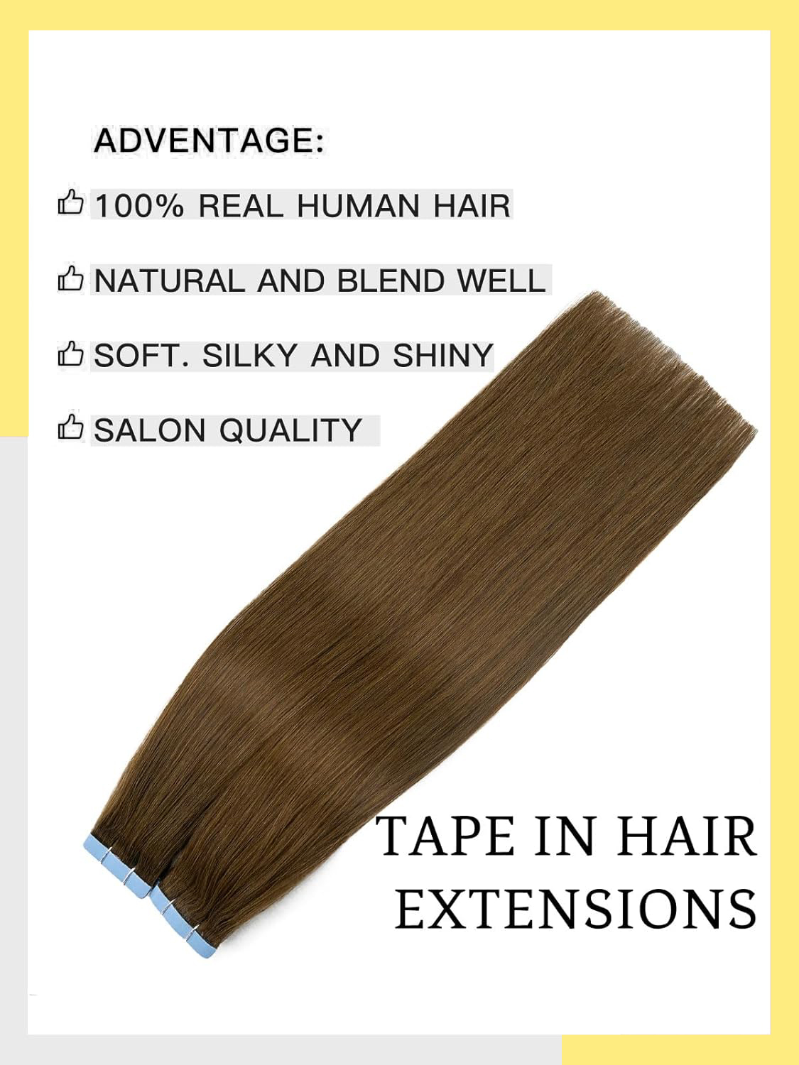 Tape In 100% Human Hair Straig - Invisible Tape In Extensions Real Hair 评论和价格