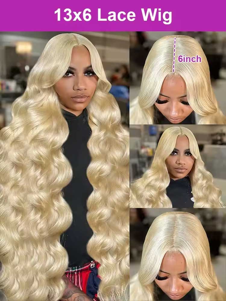 613 13x6 Lace Front Wig Human  - 613 Blonde Body Wave Lace Front Wig 评论和价格