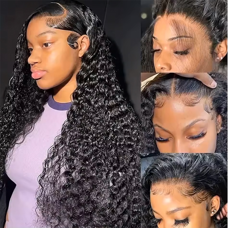 Deep Wave Human Hair Wigs 13X6 - Lace Front Wigs 评论和价格