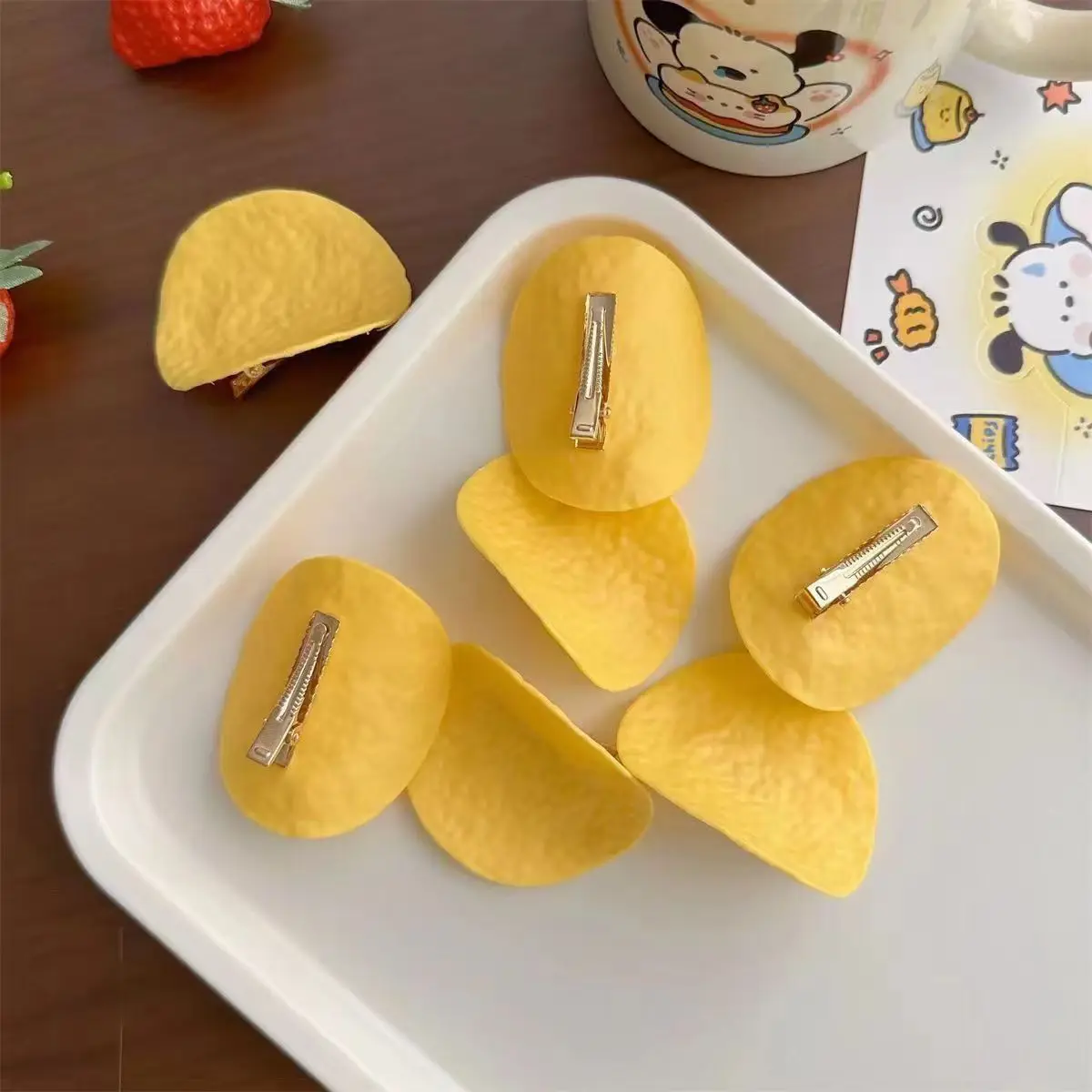 Funny potato chip hair clip cu - Hair Bundles 评论和价格