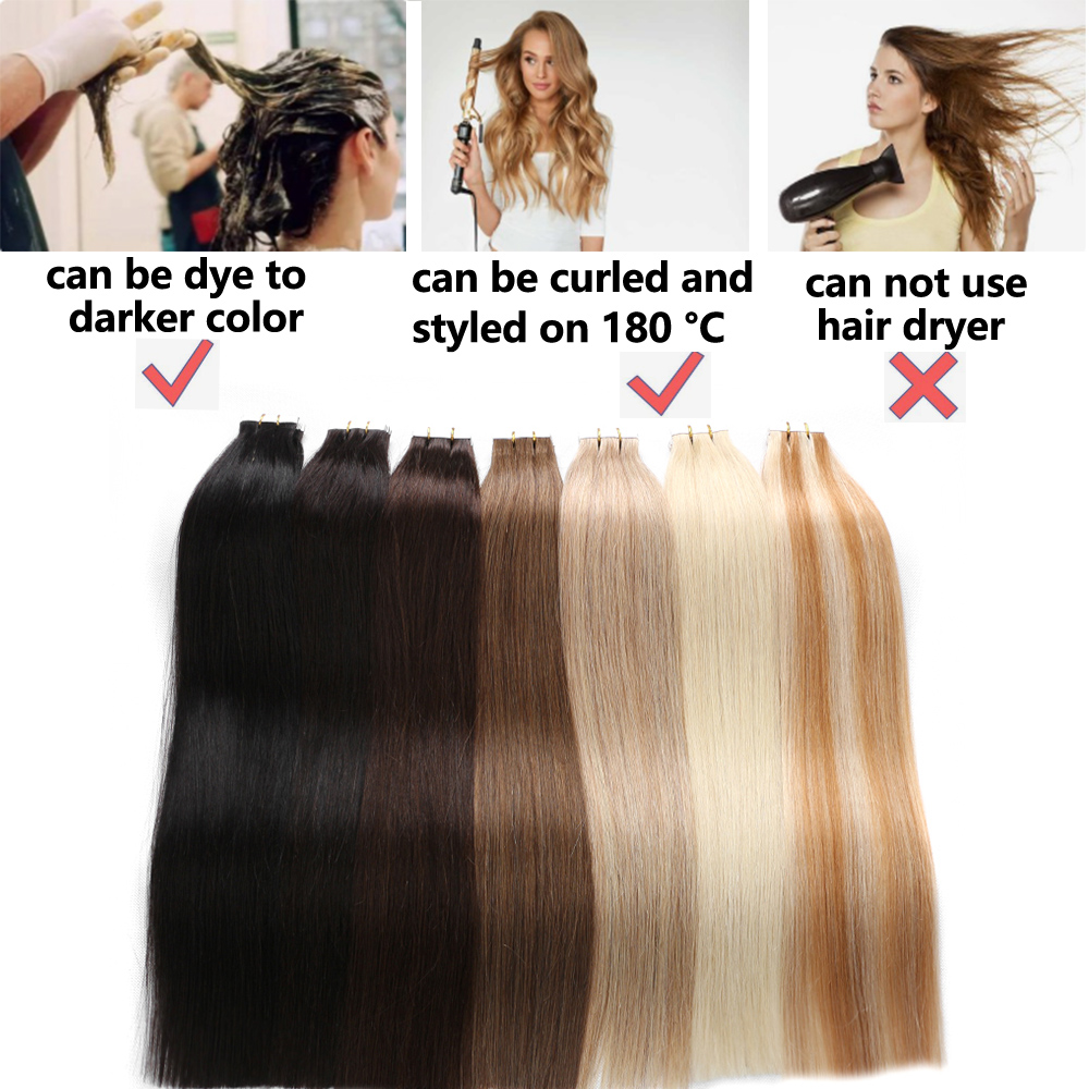 BHF Tape In Hair Extensions Hu - Invisible Tape In Extensions Real Hair 评论和价格
